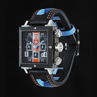 Luxury BRM SD-41 Gulf Chronograph Black PVD Steel Watch replica